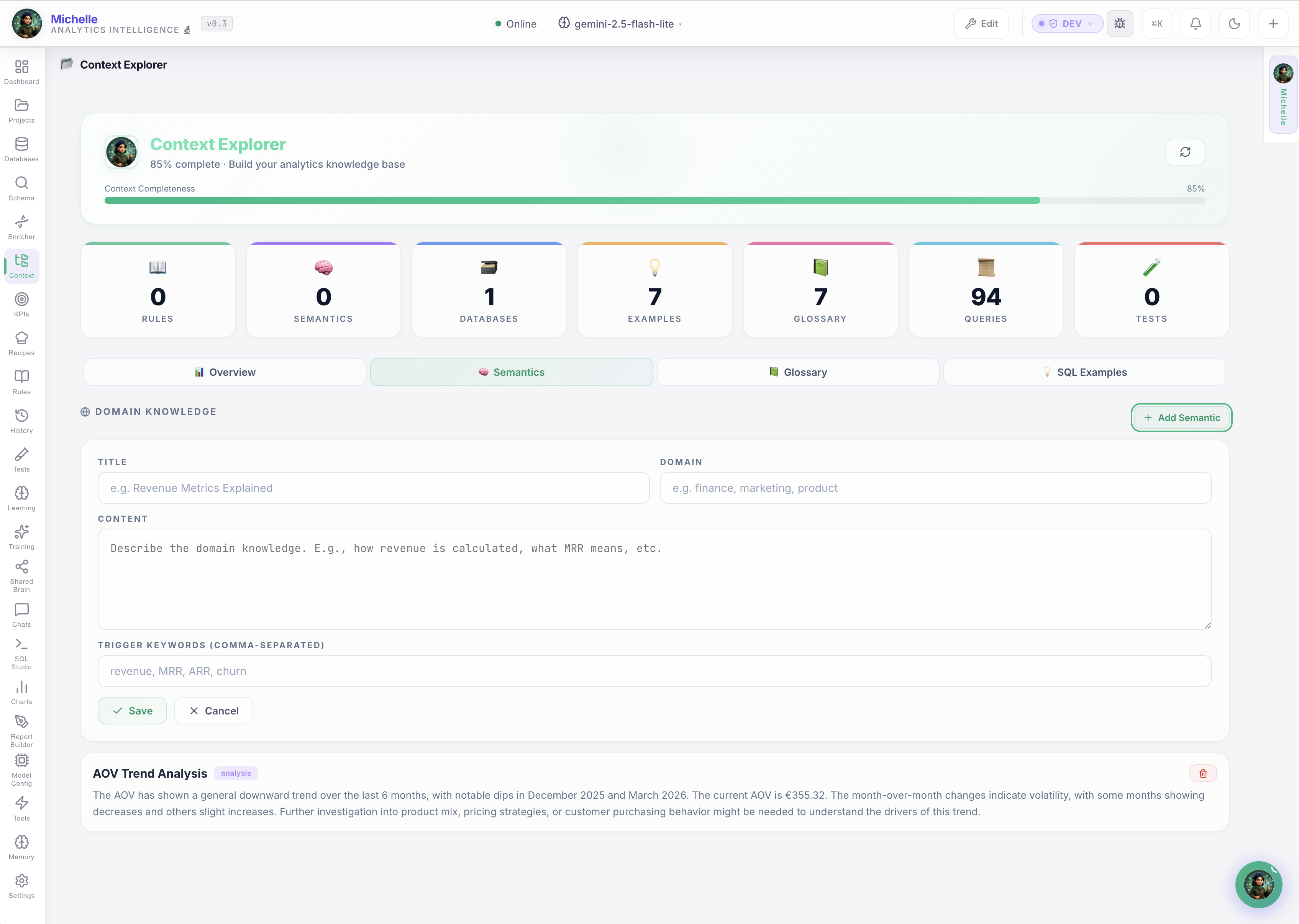 Context Explorer — Rules, glossary, and business context management